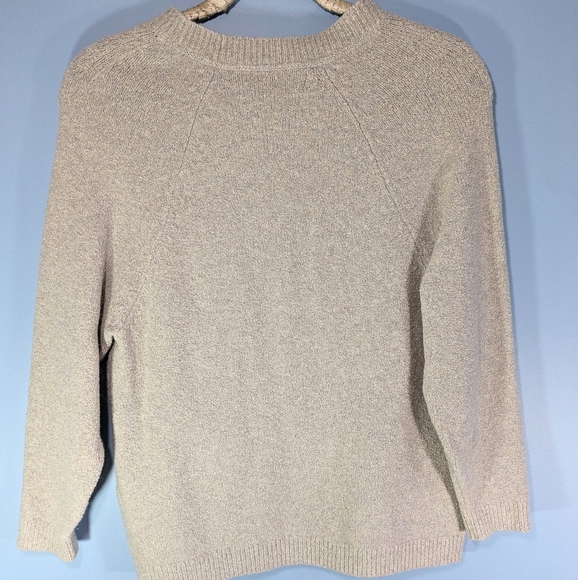 J. Jill Gray Boiled-Wool Textured Sweater Dolman Sleeves - Picture 2 of 4